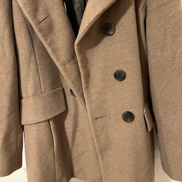 60%WoolCalvin Klein Tan Wool Blend Coat - Picture 4 of 8
